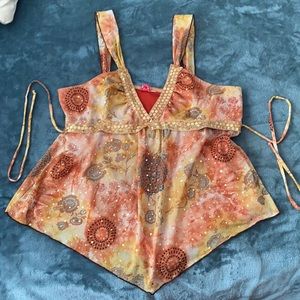 Evening Summer Top with Sequins